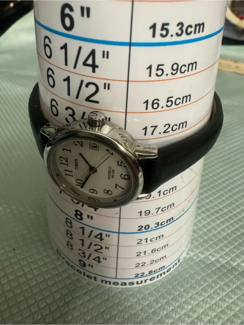 Timex Black Strap Watch with White Dial